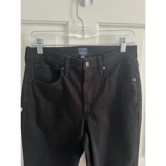 J.Crew Black Essential Straight Leg Jeans Women's 28 Flawed Dark Wash Denim - Picture 6 of 13